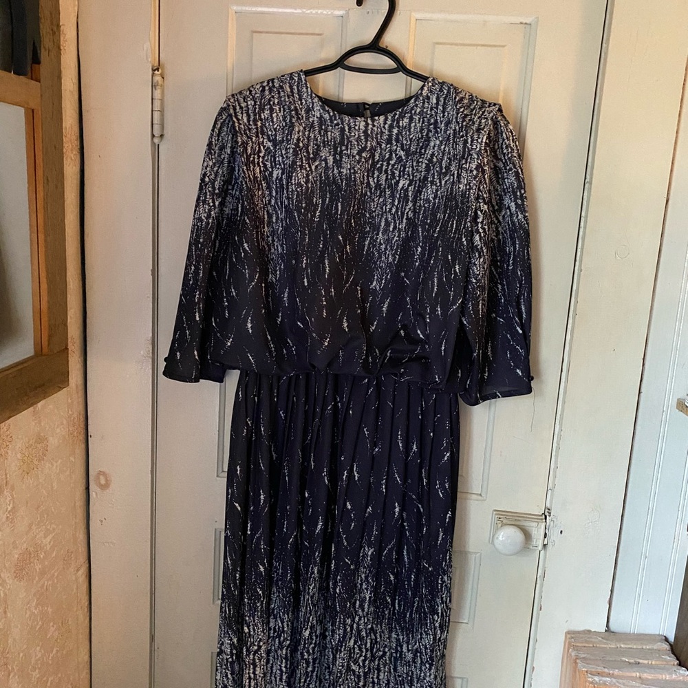 Vintage 1980s dress with small shoulder pads